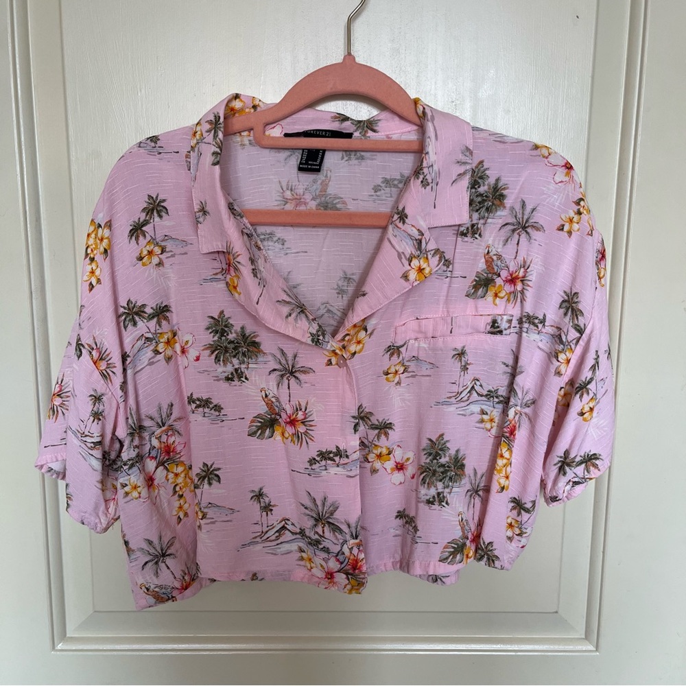 Floral button up shirt